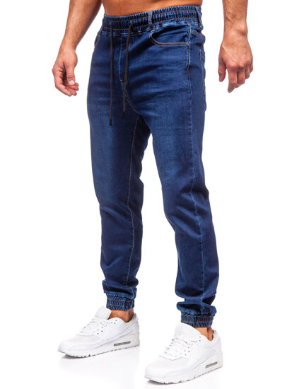 Bolf Herren Jeanshose Joggers Dunkalblau  8131