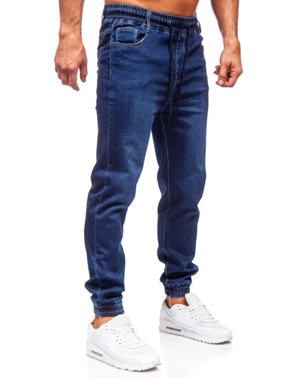 Bolf Herren Jeanshose Joggers Dunkalblau  8131