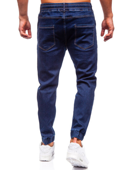 Bolf Herren Jeanshose Joggers Dunkalblau  8136