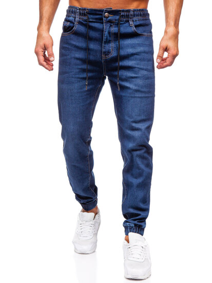 Bolf Herren Jeanshose Joggers Dunkalblau  9091