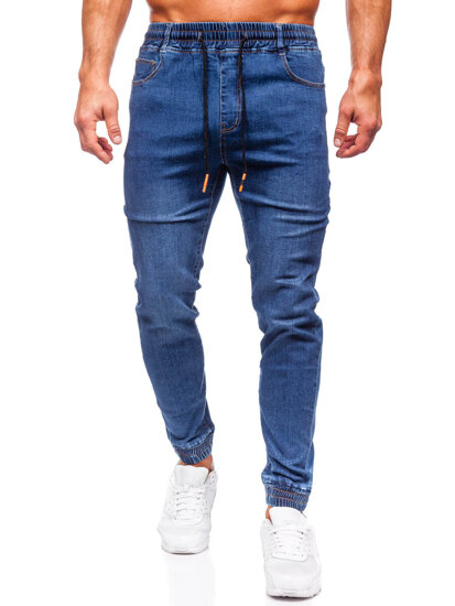 Bolf Herren Jeanshose Joggers Dunkelblau  8121