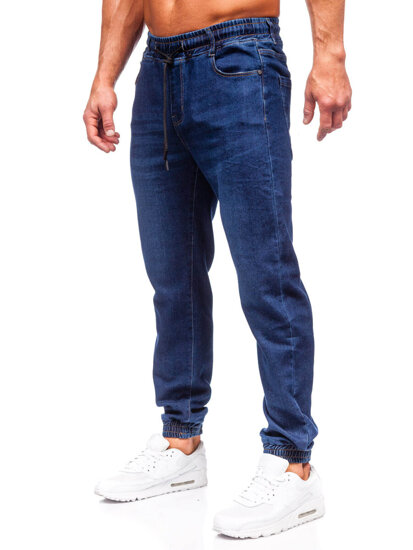 Bolf Herren Jeanshose Joggers Dunkelblau  8130