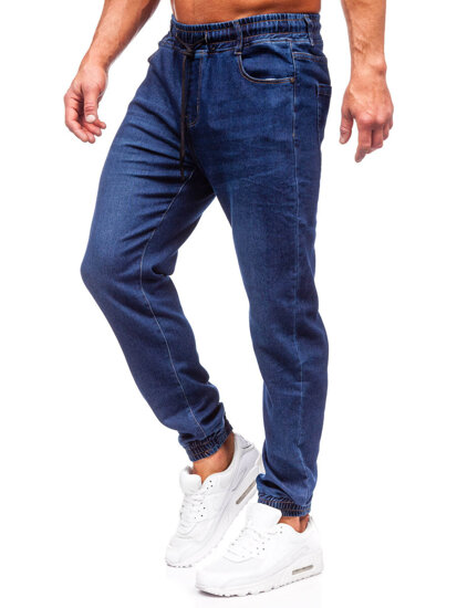 Bolf Herren Jeanshose Joggers Dunkelblau  8130