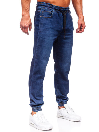 Bolf Herren Jeanshose Joggers Dunkelblau  8130