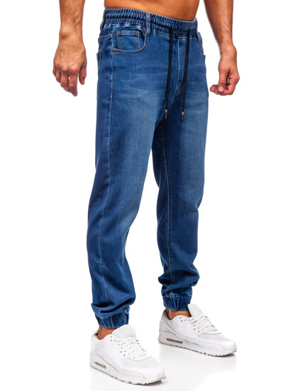 Bolf Herren Jeanshose Joggers Dunkelblau 8152