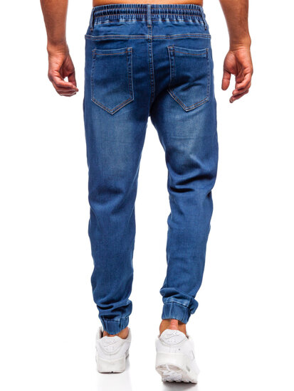 Bolf Herren Jeanshose Joggers Dunkelblau 8152