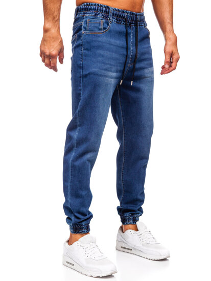 Bolf Herren Jeanshose Joggers Dunkelblau 8163