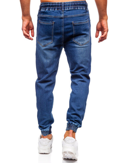 Bolf Herren Jeanshose Joggers Dunkelblau 8163