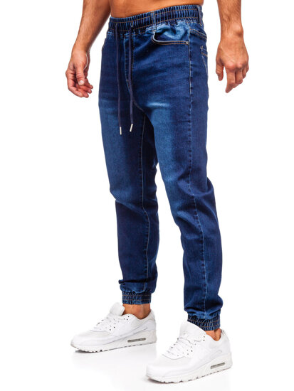 Bolf Herren Jeanshose Joggers Dunkelblau 8168