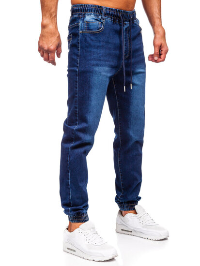 Bolf Herren Jeanshose Joggers Dunkelblau 8168