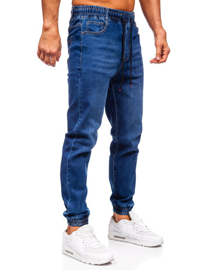 Bolf Herren Jeanshose Joggers Dunkelblau 8169