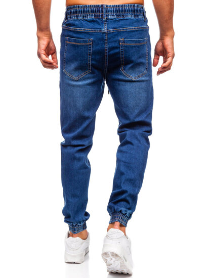 Bolf Herren Jeanshose Joggers Dunkelblau 8169