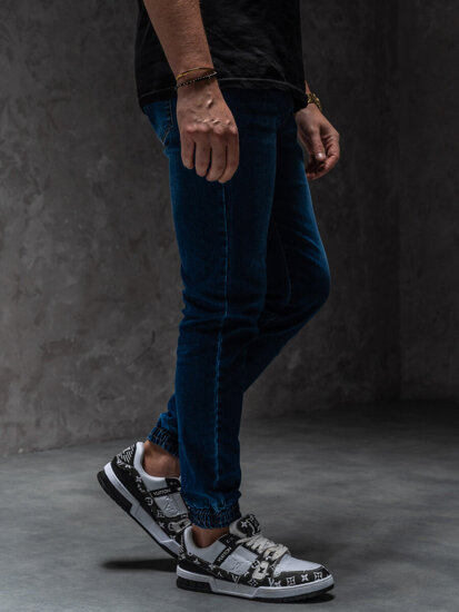 Bolf Herren Jeanshose Joggers Dunkelblau 8169A1