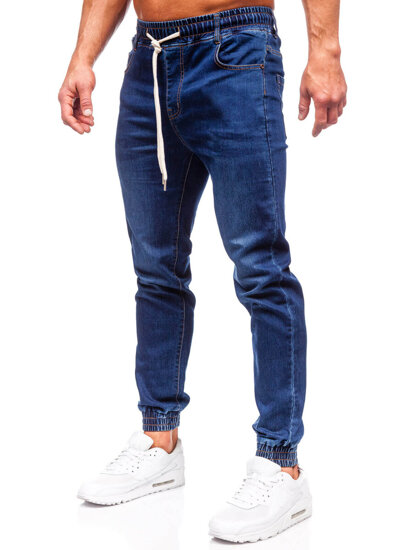 Bolf Herren Jeanshose Joggers Dunkelblau  9080