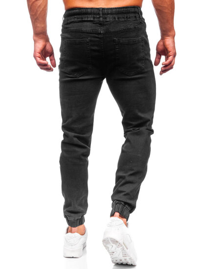 Bolf Herren Jeanshose Joggers Schwarz  8111