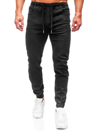 Bolf Herren Jeanshose Joggers Schwarz  8111