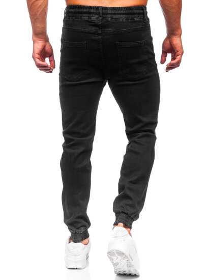 Bolf Herren Jeanshose Joggers Schwarz  8112