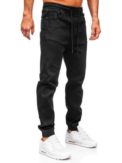 Bolf Herren Jeanshose Joggers Schwarz 8161