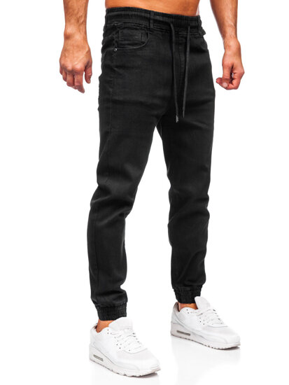 Bolf Herren Jeanshose Joggers Schwarz 8162