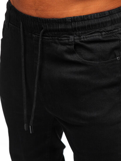 Bolf Herren Jeanshose Joggers Schwarz 8162