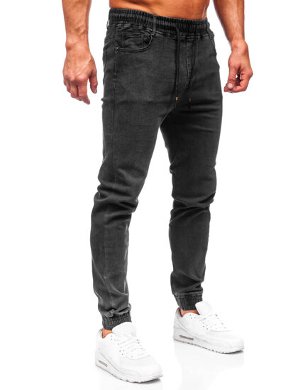 Bolf Herren Jeanshose Joggers Schwarz  9102