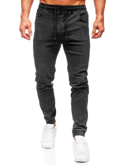 Bolf Herren Jeanshose Joggers Schwarz  9102