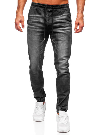 Bolf Herren Jeanshose Joggers Schwarz MP0135N