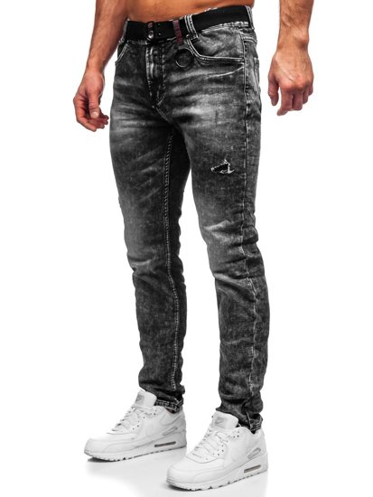 Bolf Herren Jeanshose Schwarz regular fit 30049S0