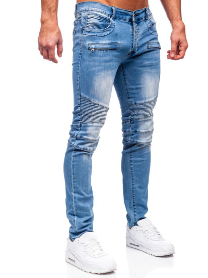 Bolf Herren Jeanshose regular fit Azurblau  MP0029BC