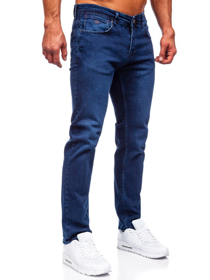 Bolf Herren Jeanshose regular fit Dunkelblau  1133