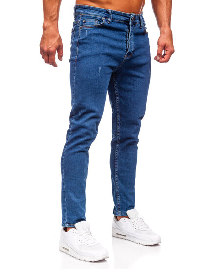 Bolf Herren Jeanshose regular fit Dunkelblau 6052