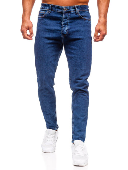 Bolf Herren Jeanshose regular fit Dunkelblau 6053