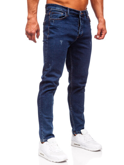 Bolf Herren Jeanshose regular fit Dunkelblau 6058