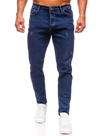 Bolf Herren Jeanshose regular fit Dunkelblau 6058