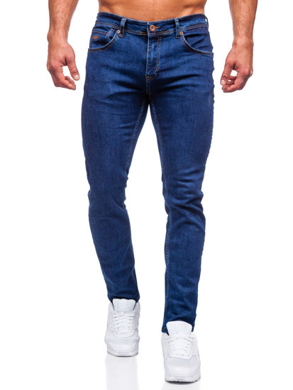 Bolf Herren Jeanshose regular fit Dunkelblau  6558