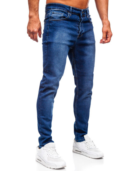 Bolf Herren Jeanshose regular fit Dunkelblau  6710