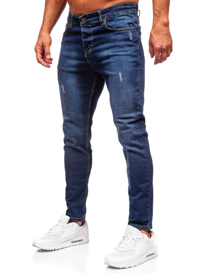 Bolf Herren Jeanshose regular fit Dunkelblau  6760