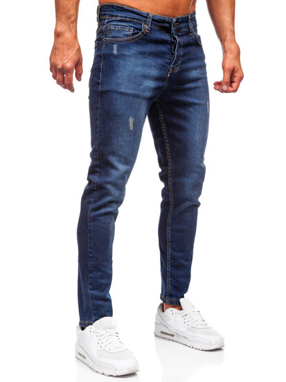 Bolf Herren Jeanshose regular fit Dunkelblau  6760