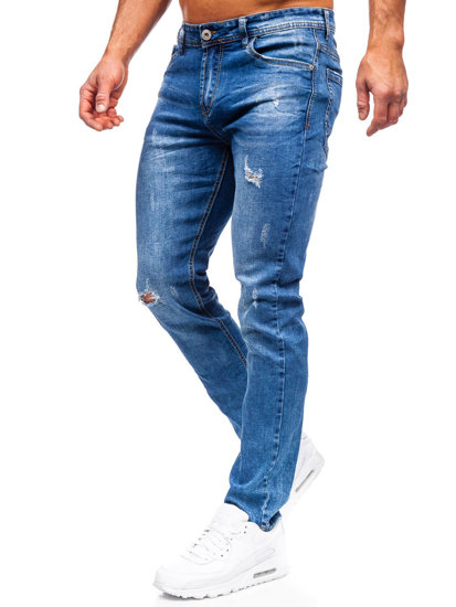 Bolf Herren Jeanshose regular fit Dunkelblau K10006-1