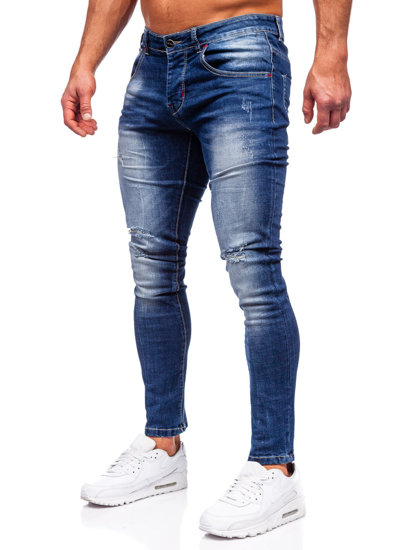 Bolf Herren Jeanshose regular fit Dunkelblau  MP0024B