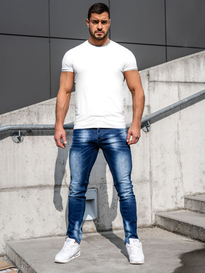 Bolf Herren Jeanshose regular  fit Dunkelblau  MP019BS