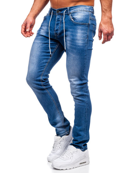 Bolf Herren Jeanshose regular  fit Dunkelblau  MP021BC