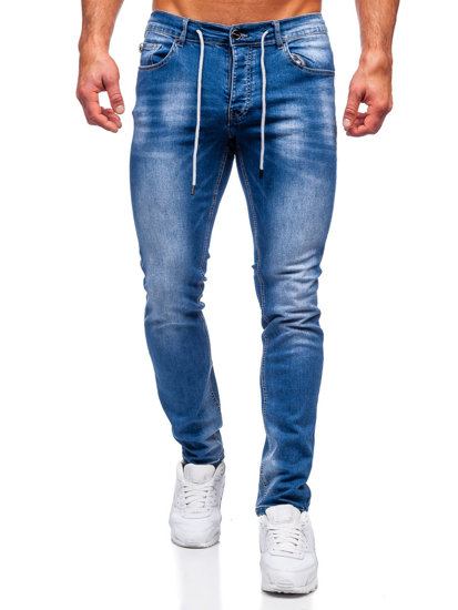 Bolf Herren Jeanshose regular  fit Dunkelblau  MP021BC