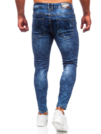 Bolf Herren Jeanshose regular fit Dunkelblau TF092