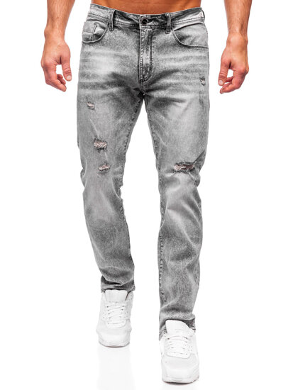 Bolf Herren Jeanshose regular fit Grau  MP0154G