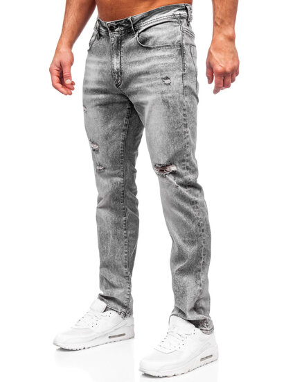 Bolf Herren Jeanshose regular fit Grau  MP0154G