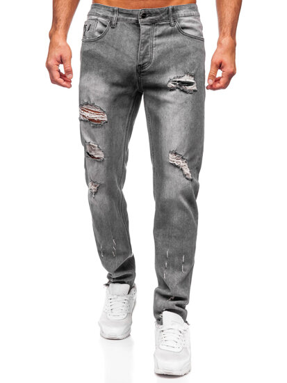 Bolf Herren Jeanshose regular fit Grau MP0237G