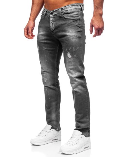 Bolf Herren Jeanshose regular fit Schwarz  4006