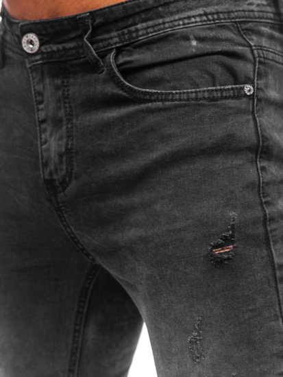 Bolf Herren Jeanshose regular fit Schwarz  K10009-2