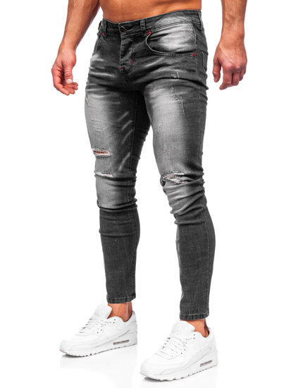 Bolf Herren Jeanshose regular fit Schwarz  MP0024N